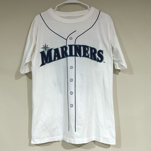 Vintage Seattle Mariners Ken Griffey Jr Baseball Jersey Style Shirt - Picture 1 of 4